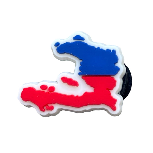 Haiti Flag Map Shoe Charm Shoe Charm Haiti